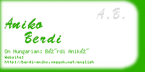 aniko berdi business card